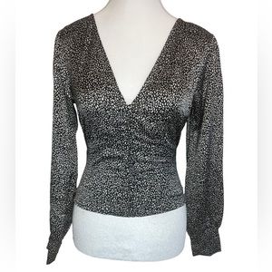 Cropped Silky Long Sleeve Top